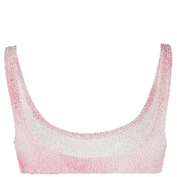 PRINTED CRINKLE BRALETTE BIKINI TOP