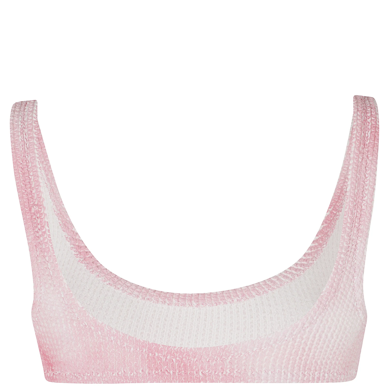 PRINTED CRINKLE BRALETTE BIKINI TOP