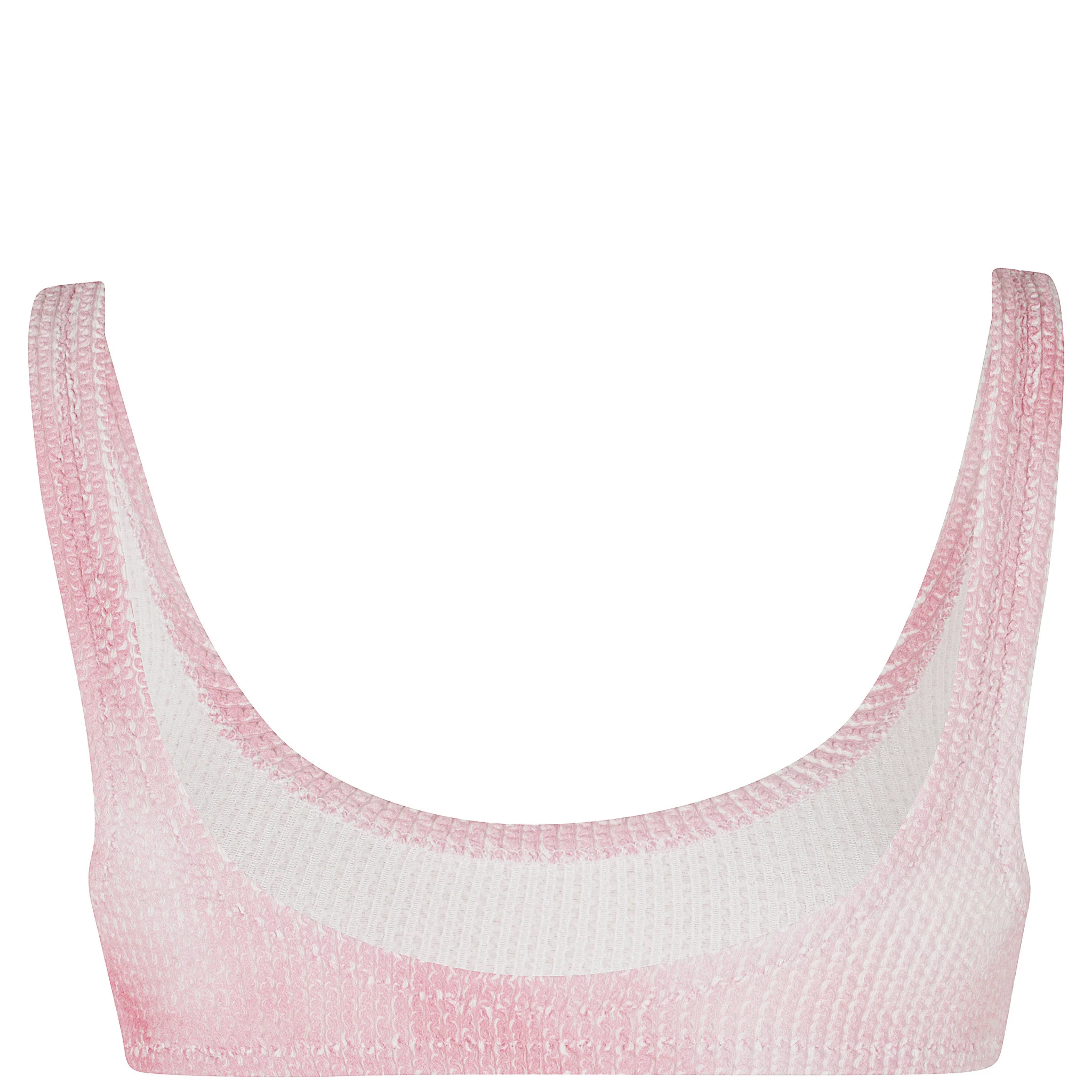 PRINTED CRINKLE BRALETTE BIKINI TOP