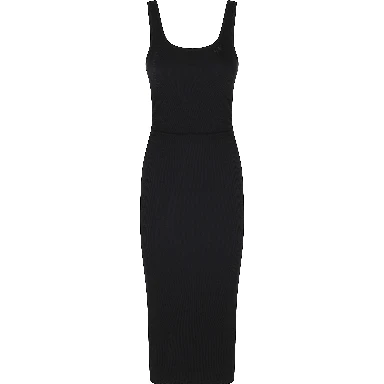 RIB MIDI DRESS
