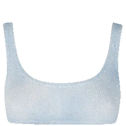 PRINTED CRINKLE BRALETTE BIKINI TOP