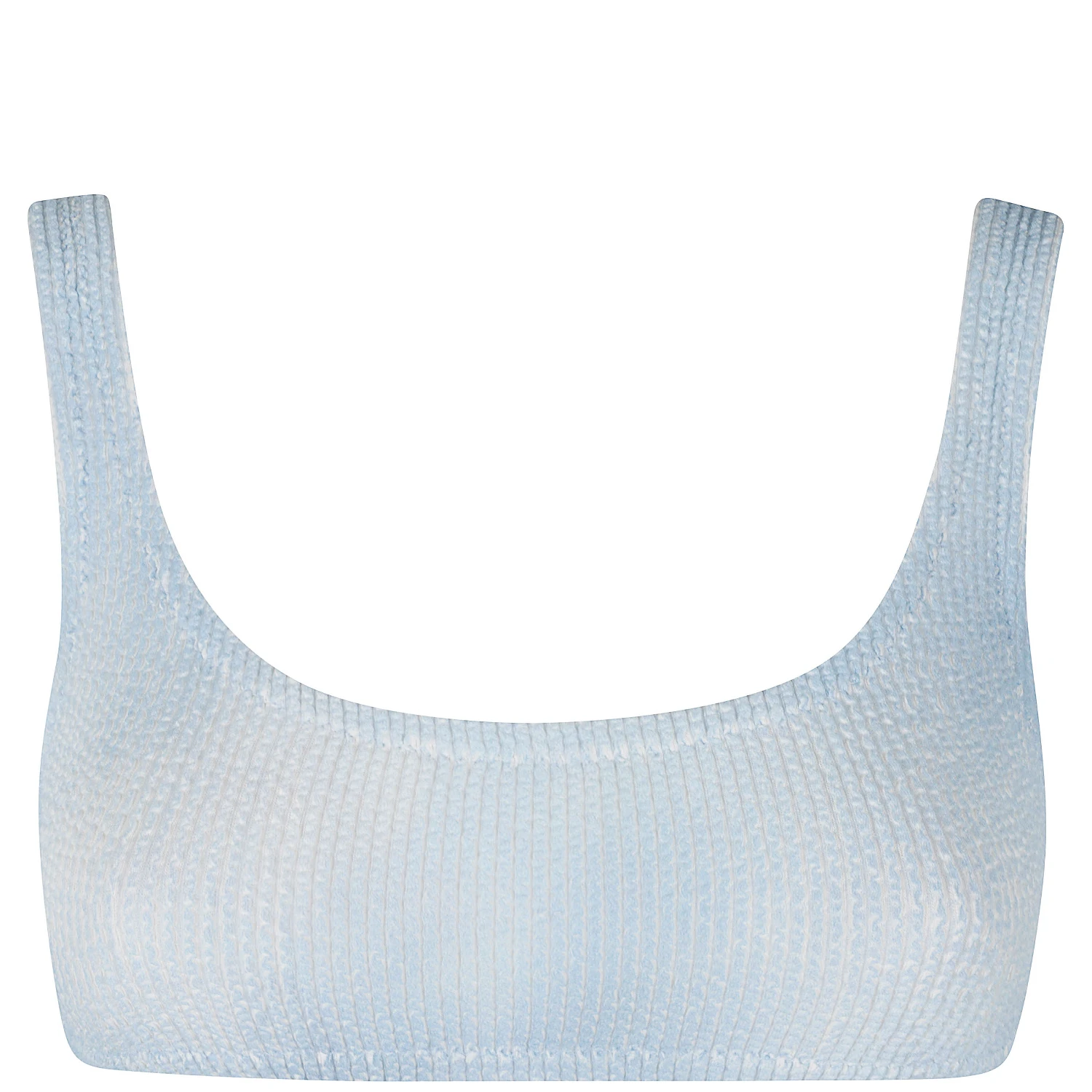 PRINTED CRINKLE BRALETTE BIKINI TOP