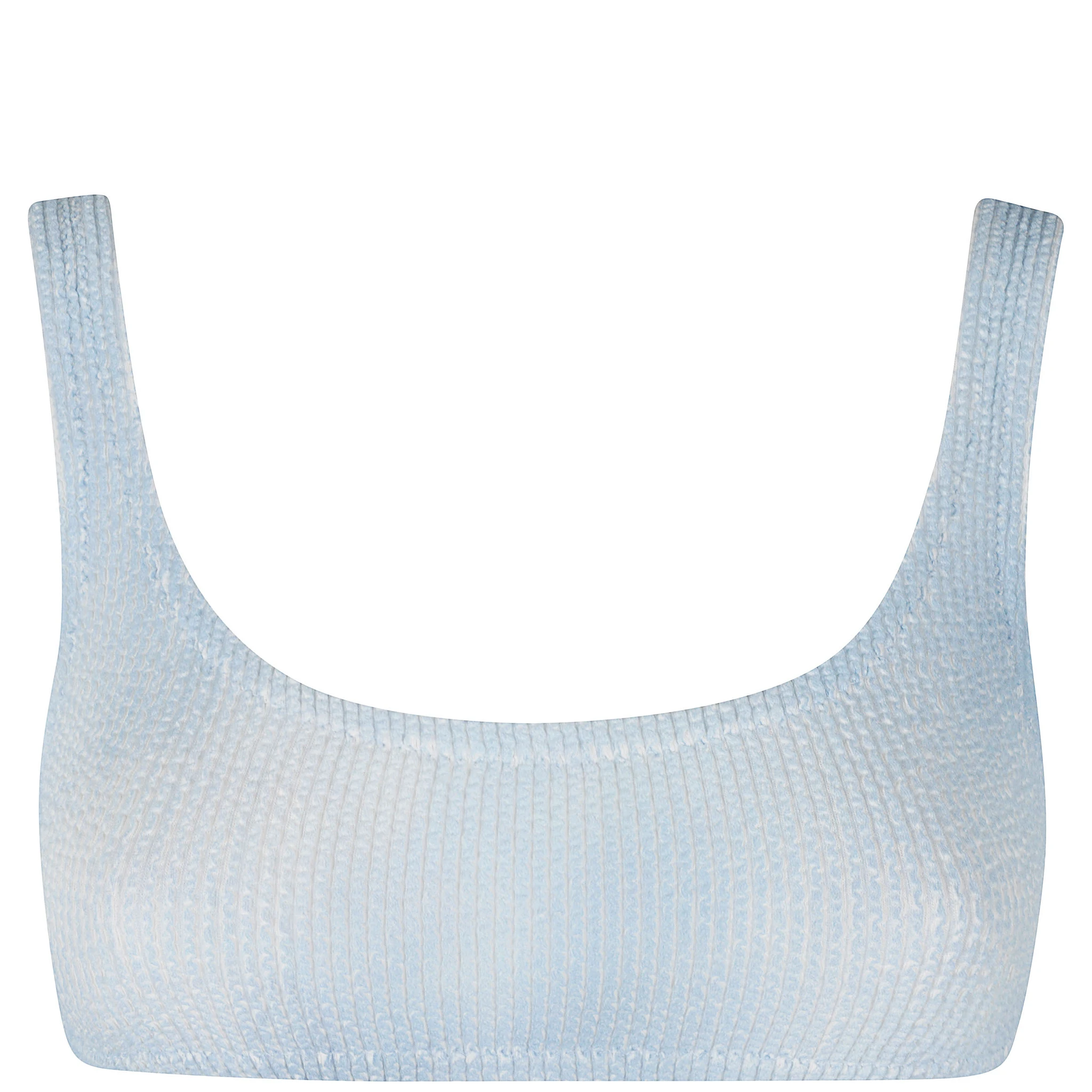 PRINTED CRINKLE BRALETTE BIKINI TOP