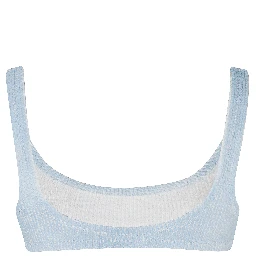 PRINTED CRINKLE BRALETTE BIKINI TOP