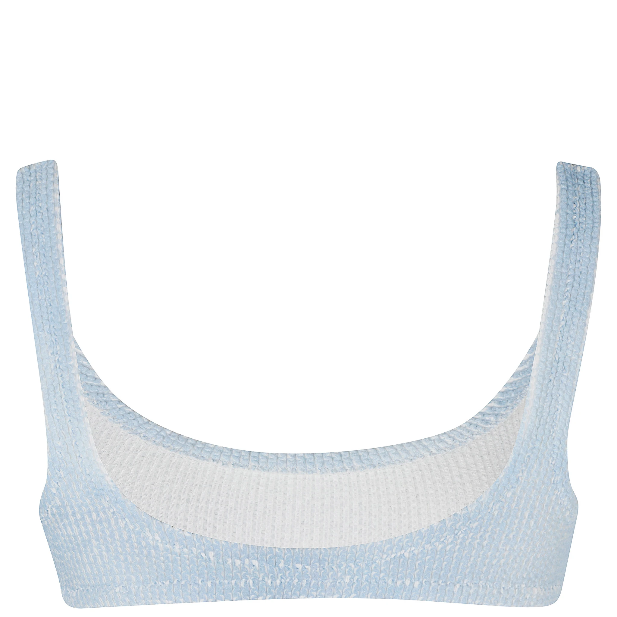 PRINTED CRINKLE BRALETTE BIKINI TOP