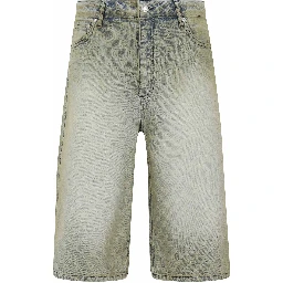MONOGRAM OCEAN WASHED DENIM SHORTS UNISEX