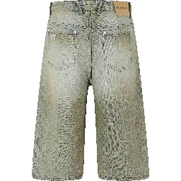 MONOGRAM OCEAN WASHED DENIM SHORTS UNISEX