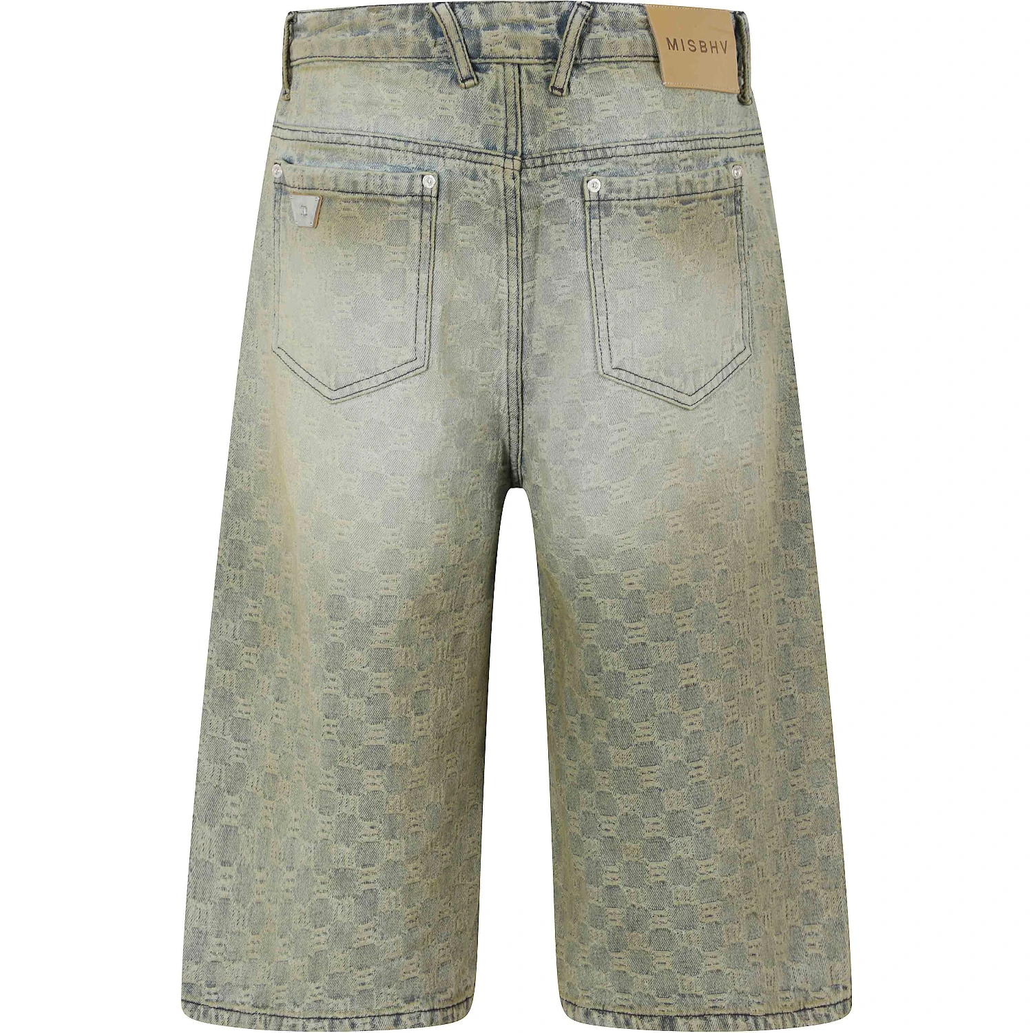 MONOGRAM OCEAN WASHED DENIM SHORTS UNISEX