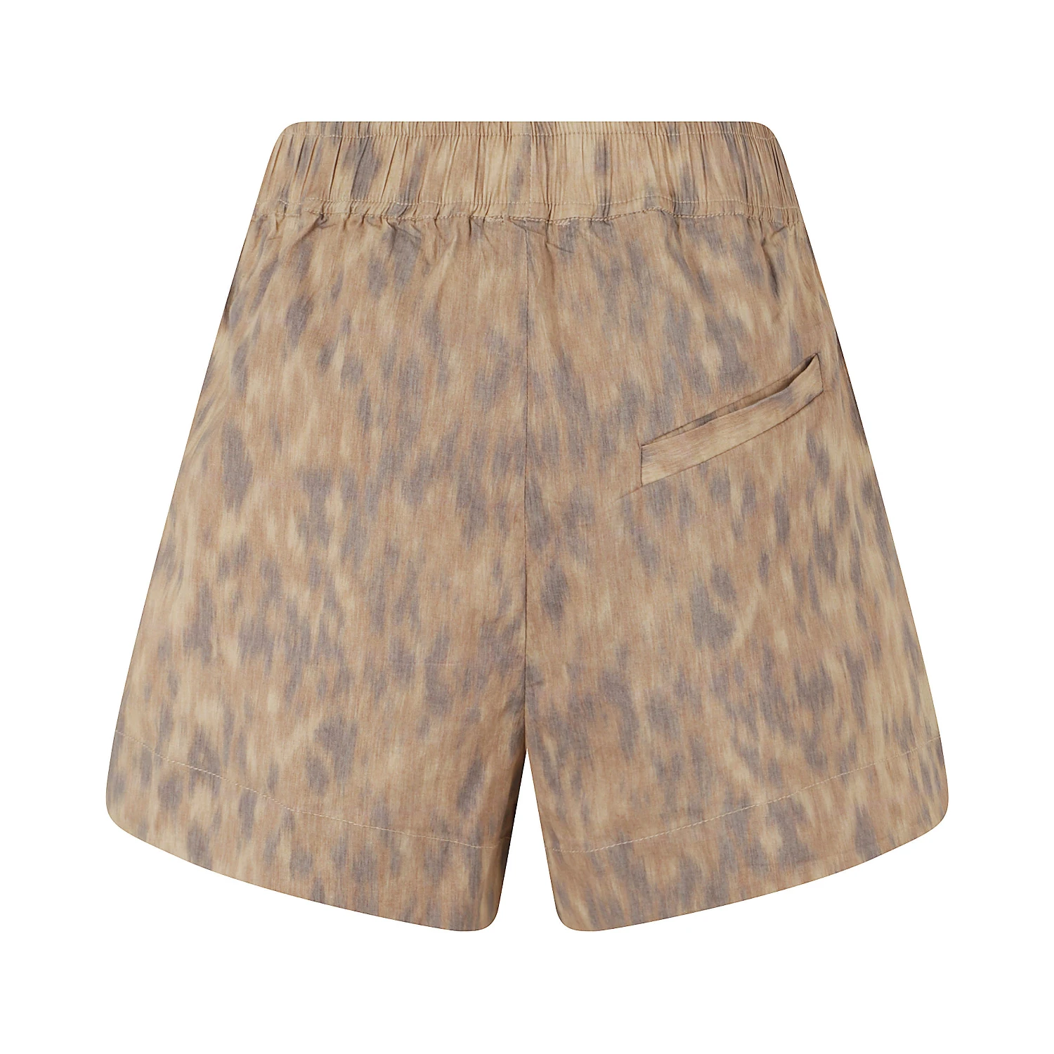 PRINTED STRETCH COTTON ELASTICATED SHORTS