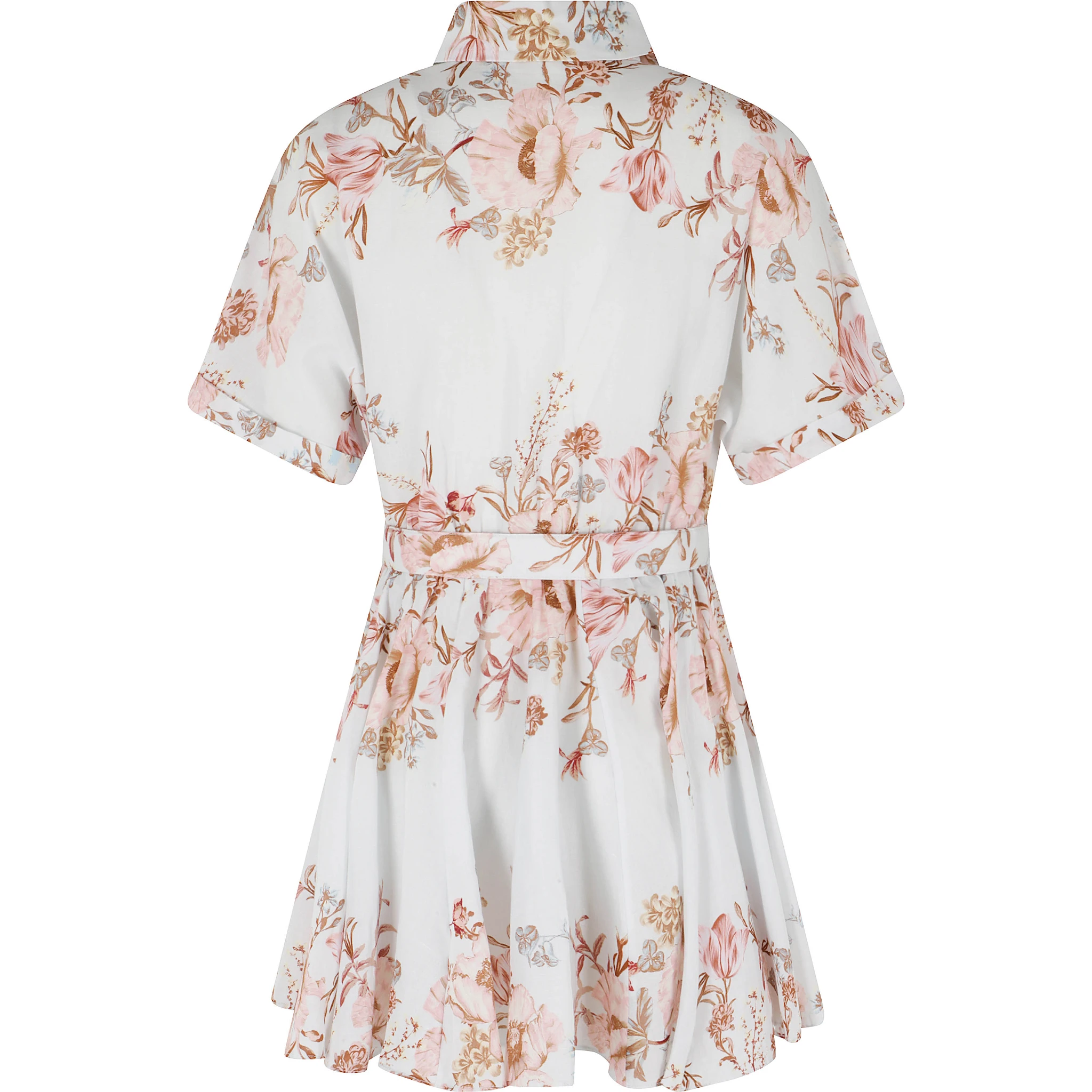 SHORT DRESS WITH BUCKLE BELT