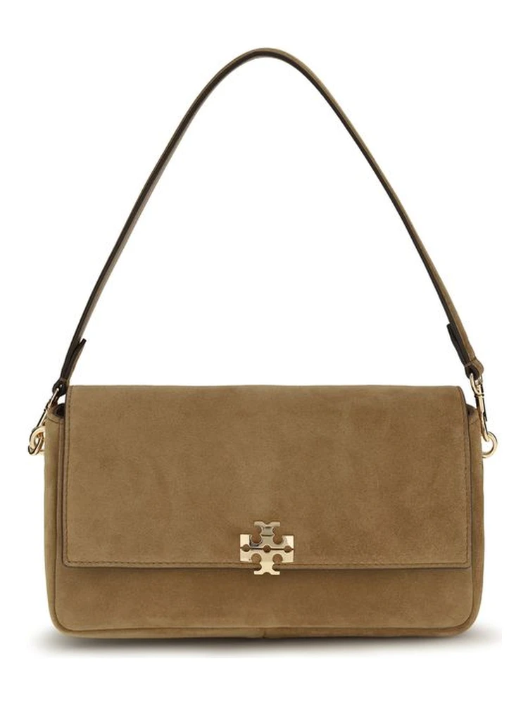 Beige Leather Shoulder Bag