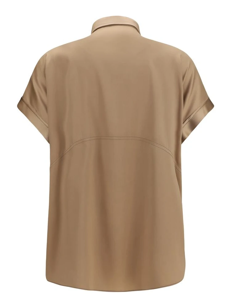 Beige Silk Shortsleeve Shirt alternative