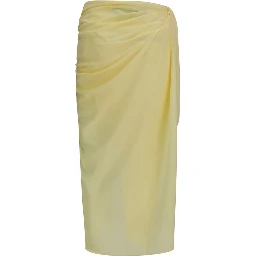 Bicolor Polyester Midi Skirt