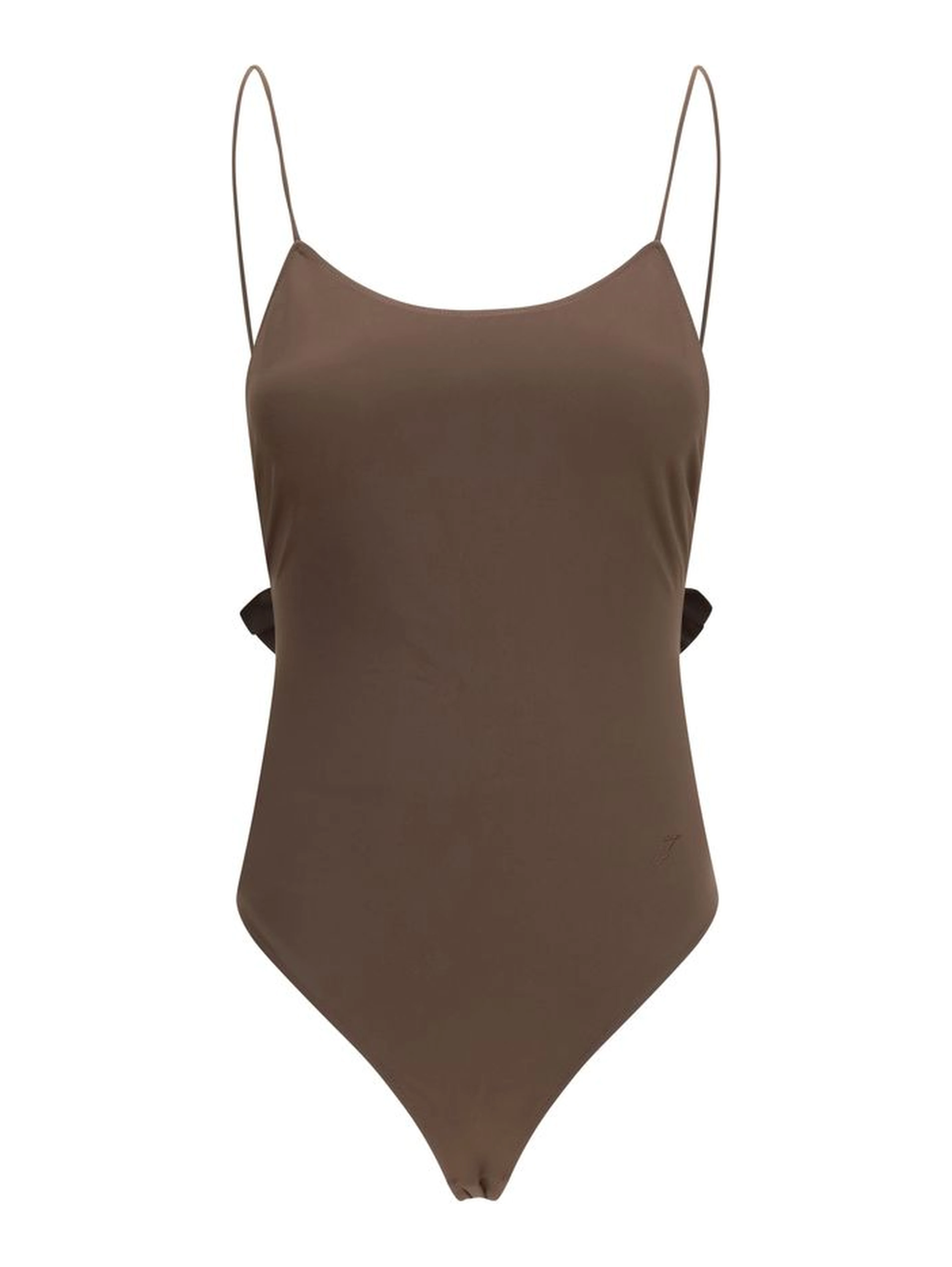 Brown Polyamide One-Piece Swimsuit