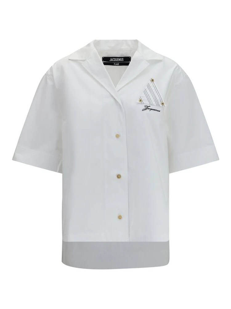 قميص قطني أبيض