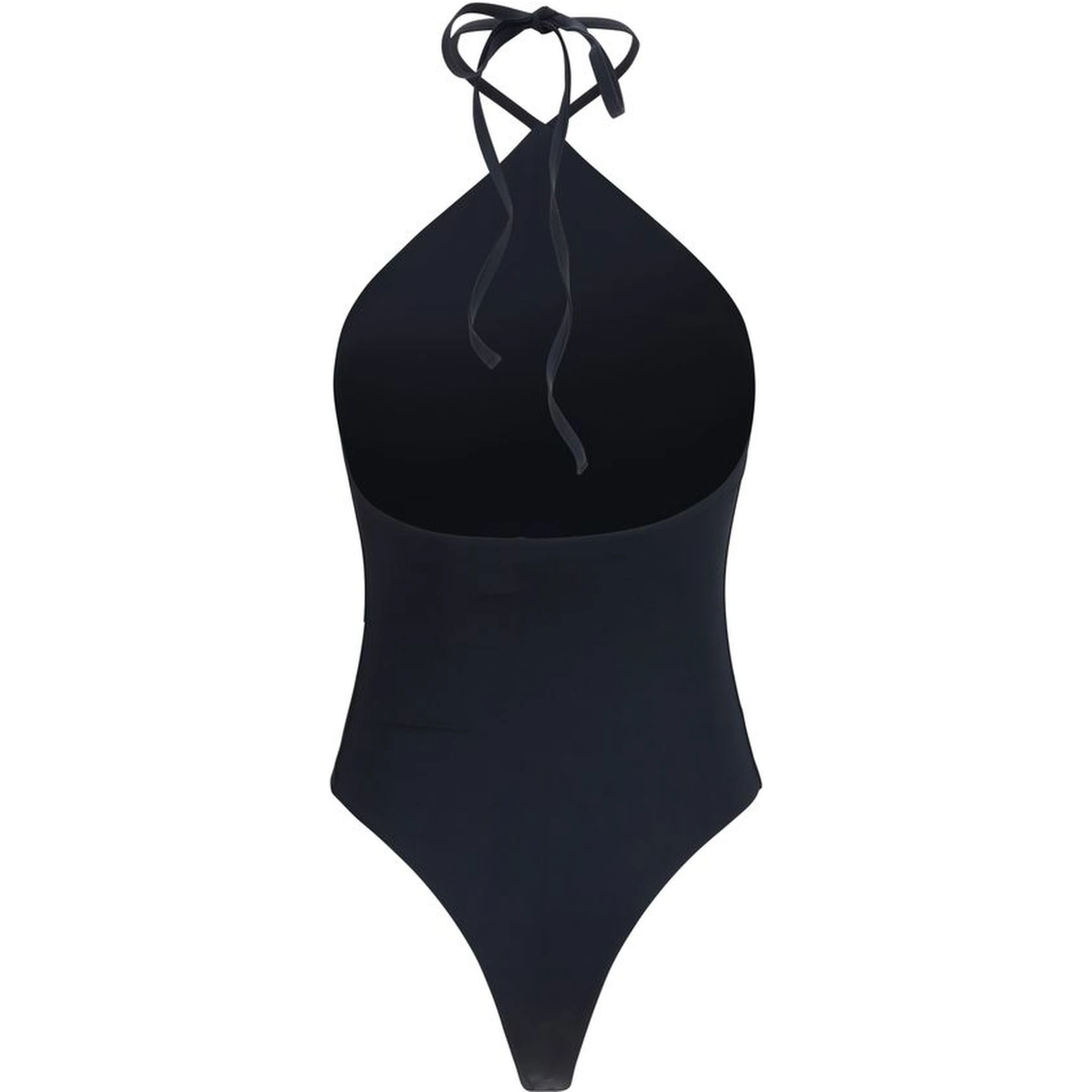 Black Nylon One-Piece Swimsuit