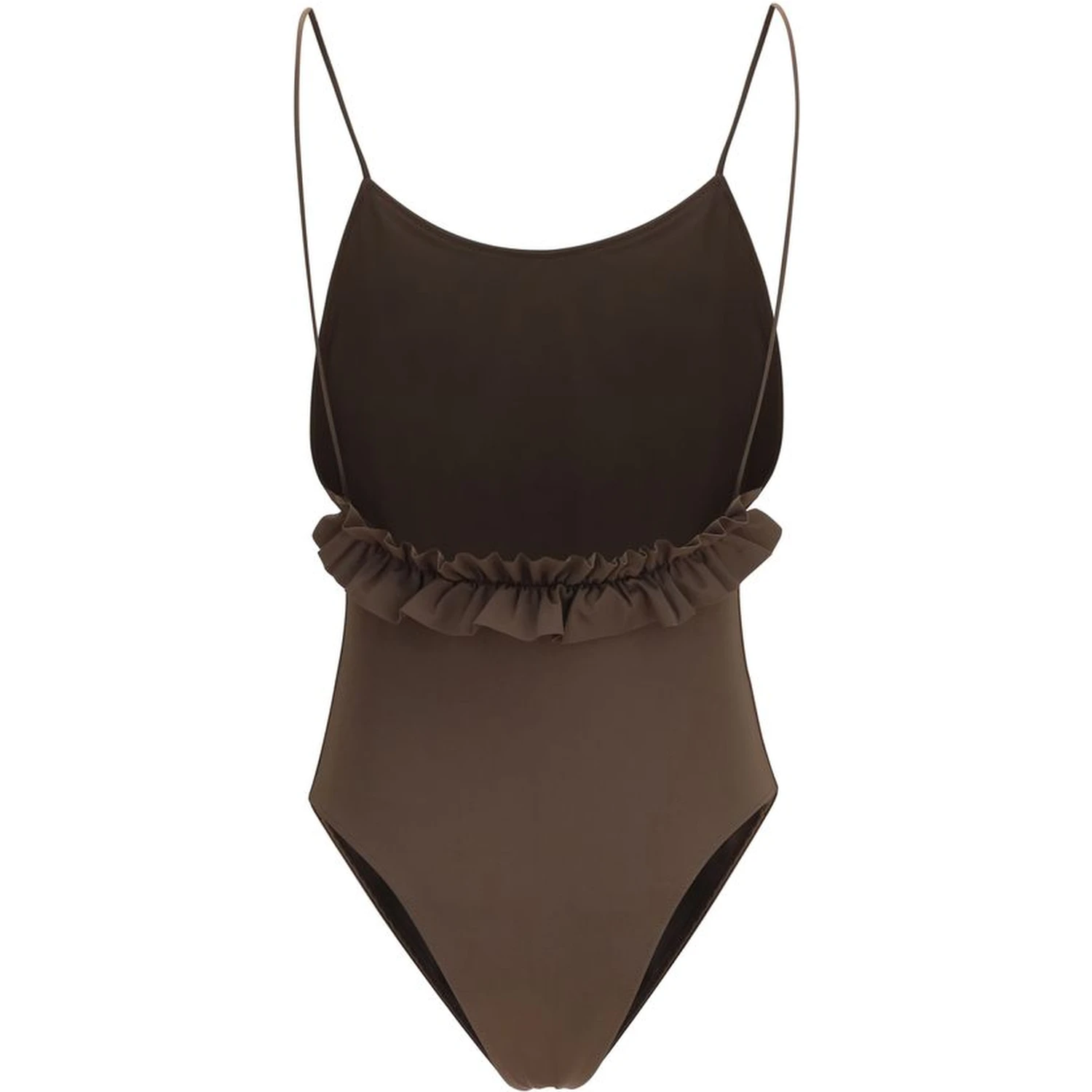 Brown Polyamide One-Piece Swimsuit