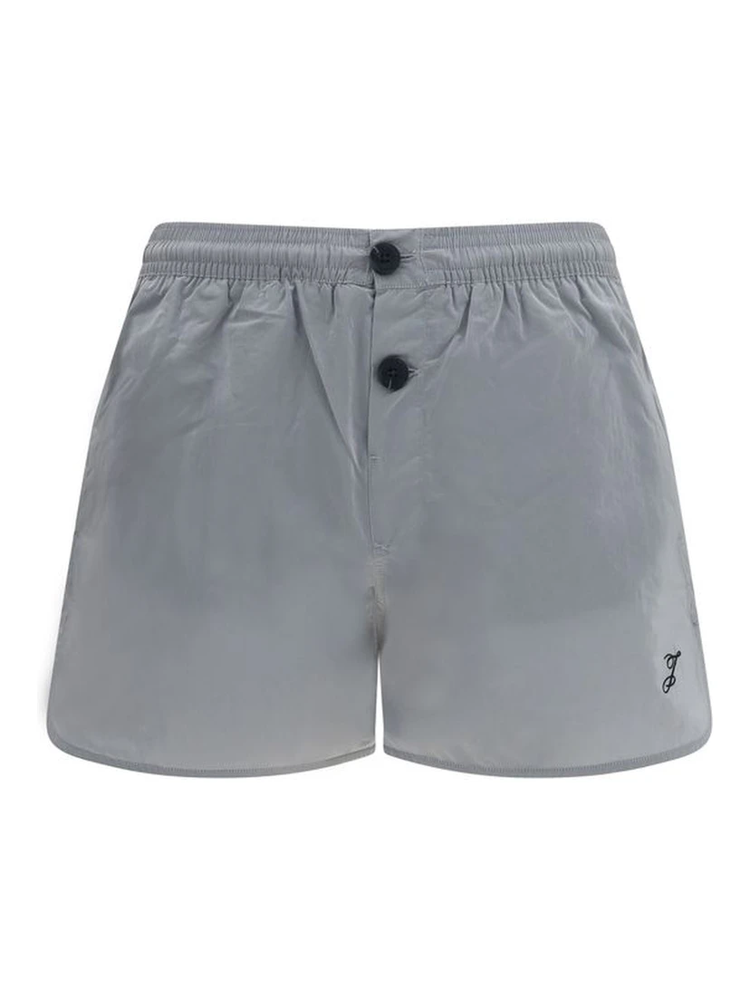 Gray Nylon Bermuda Shorts