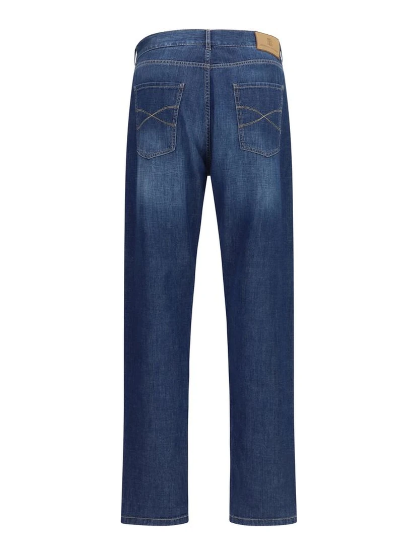 Blue Cotton Jeans Denim