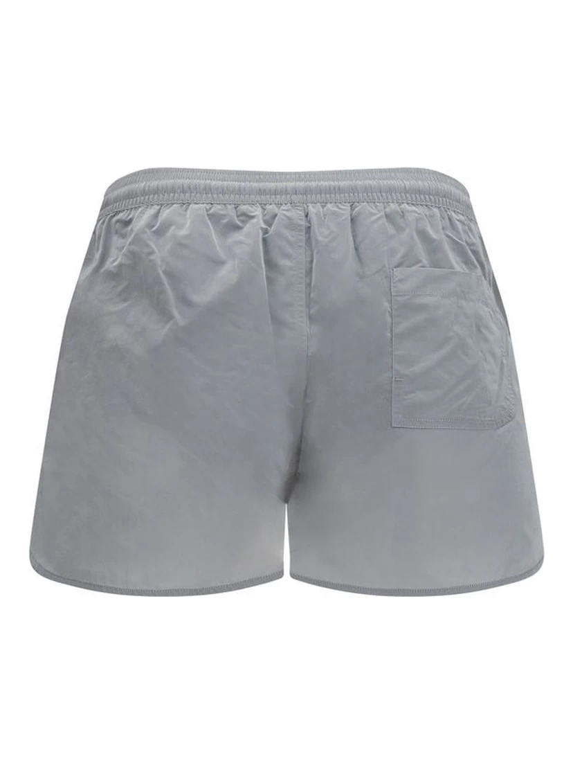 Gray Nylon Bermuda Shorts