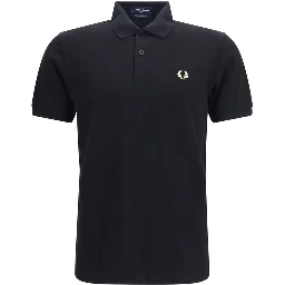Black Cotton Polo Shirt
