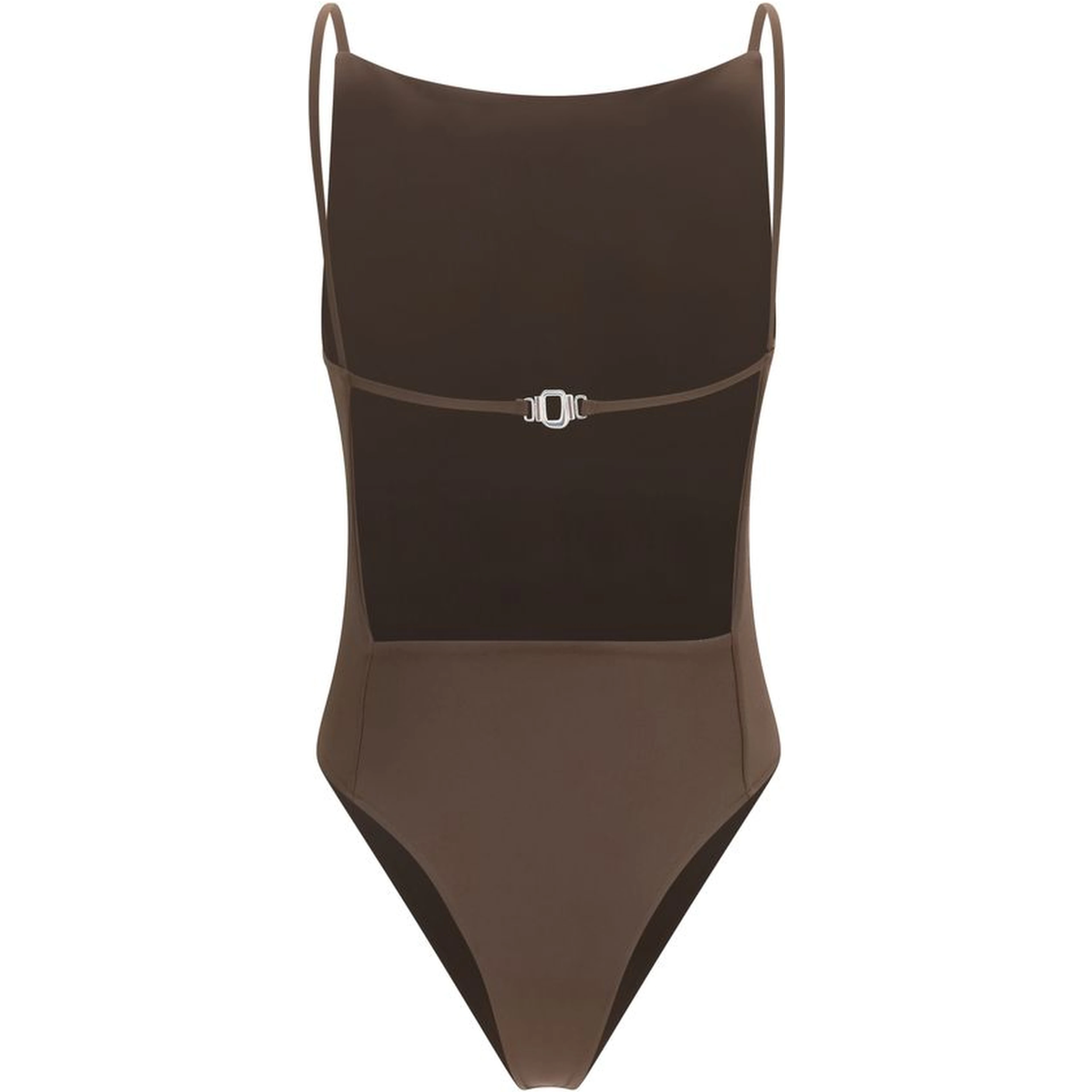 Brown Polyamide One-Piece Swimsuit
