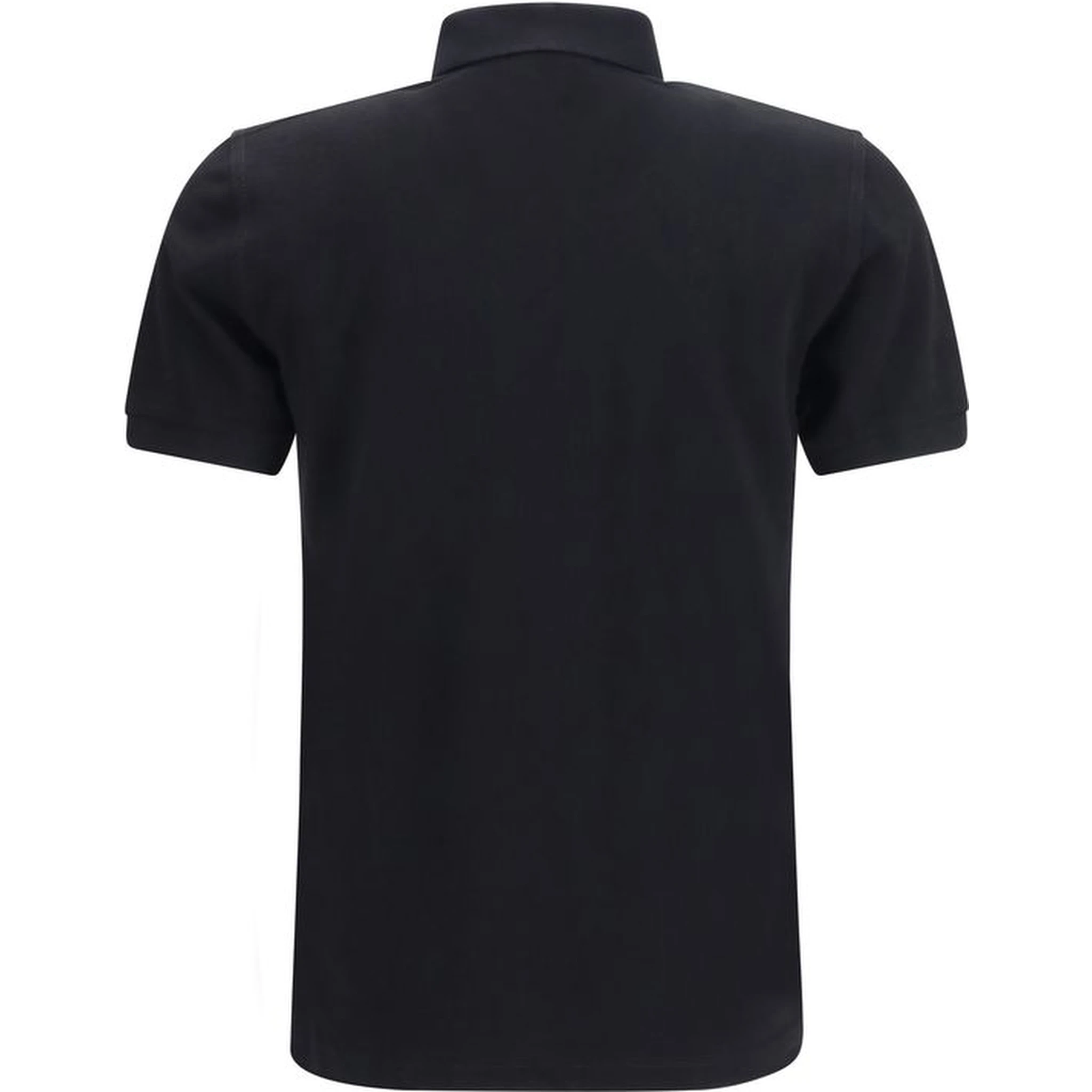 Black Cotton Polo Shirt