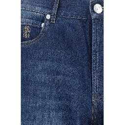 Blue Cotton Jeans Denim