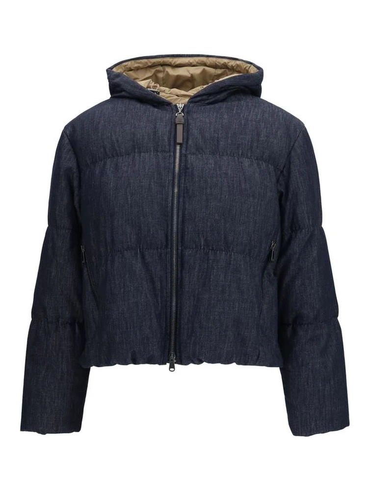 Blue Cotton Shell Jacket