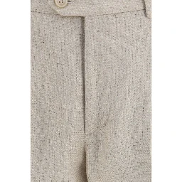 Beige Silk Two-Piece Suit