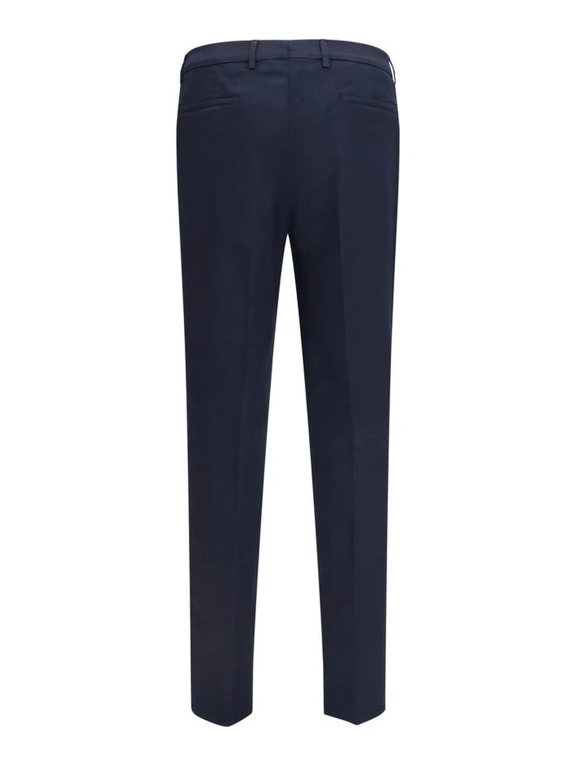 Black Cotton Chino Pants