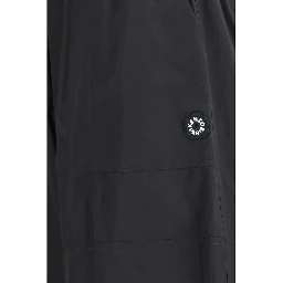 Black Polyester Casual Pants