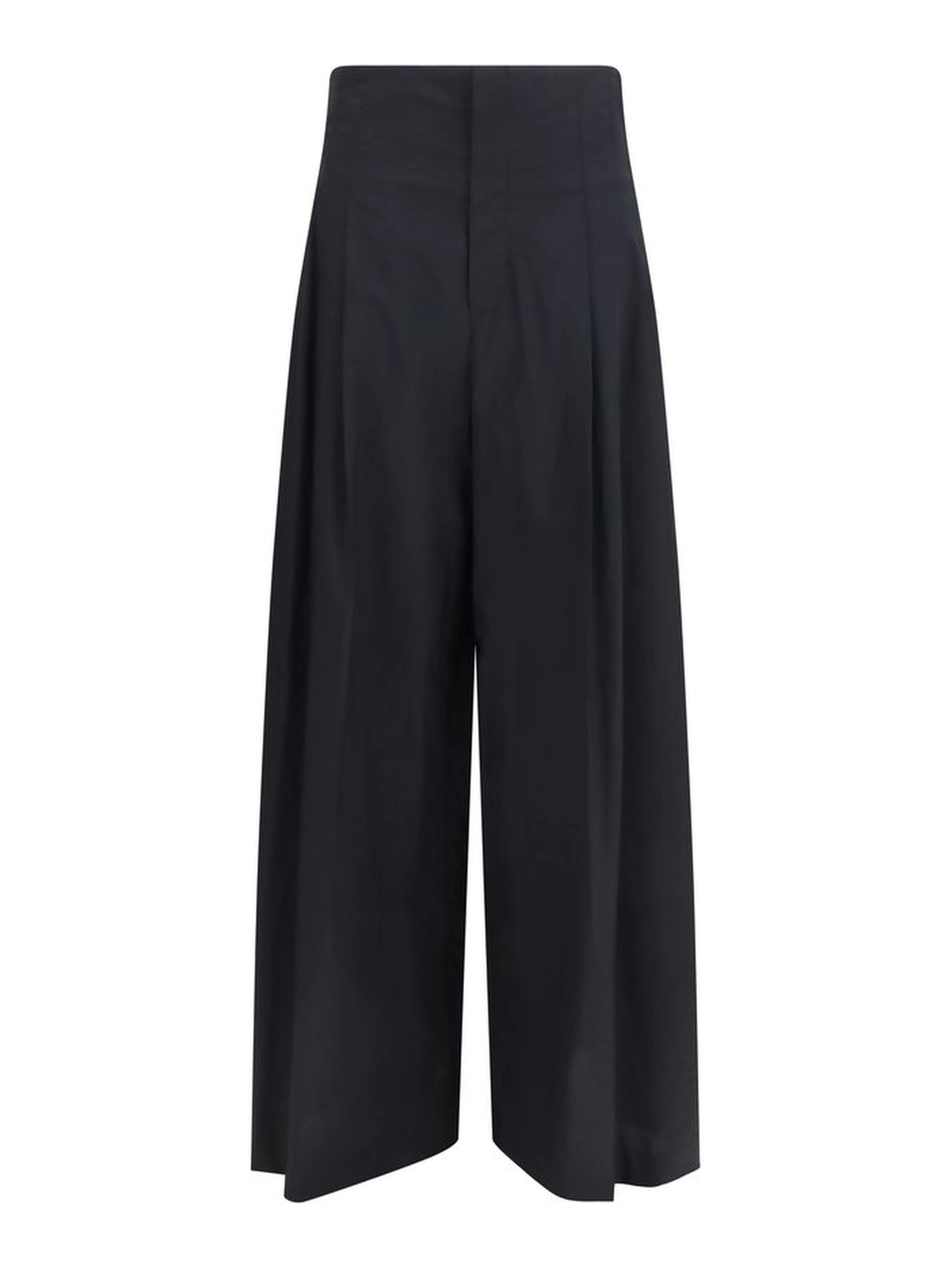 Black Cotton Casual Pants