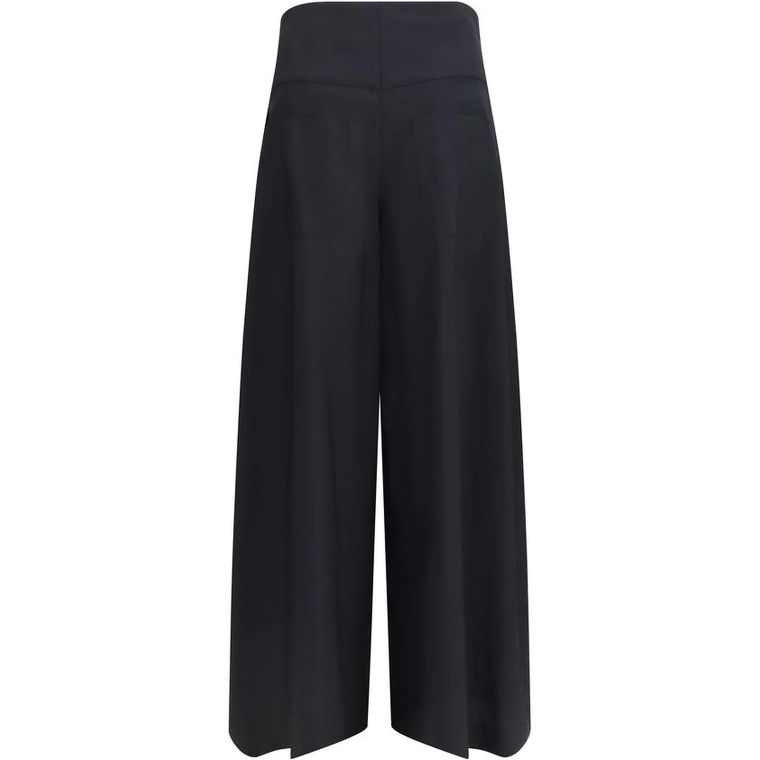 Black Cotton Casual Pants
