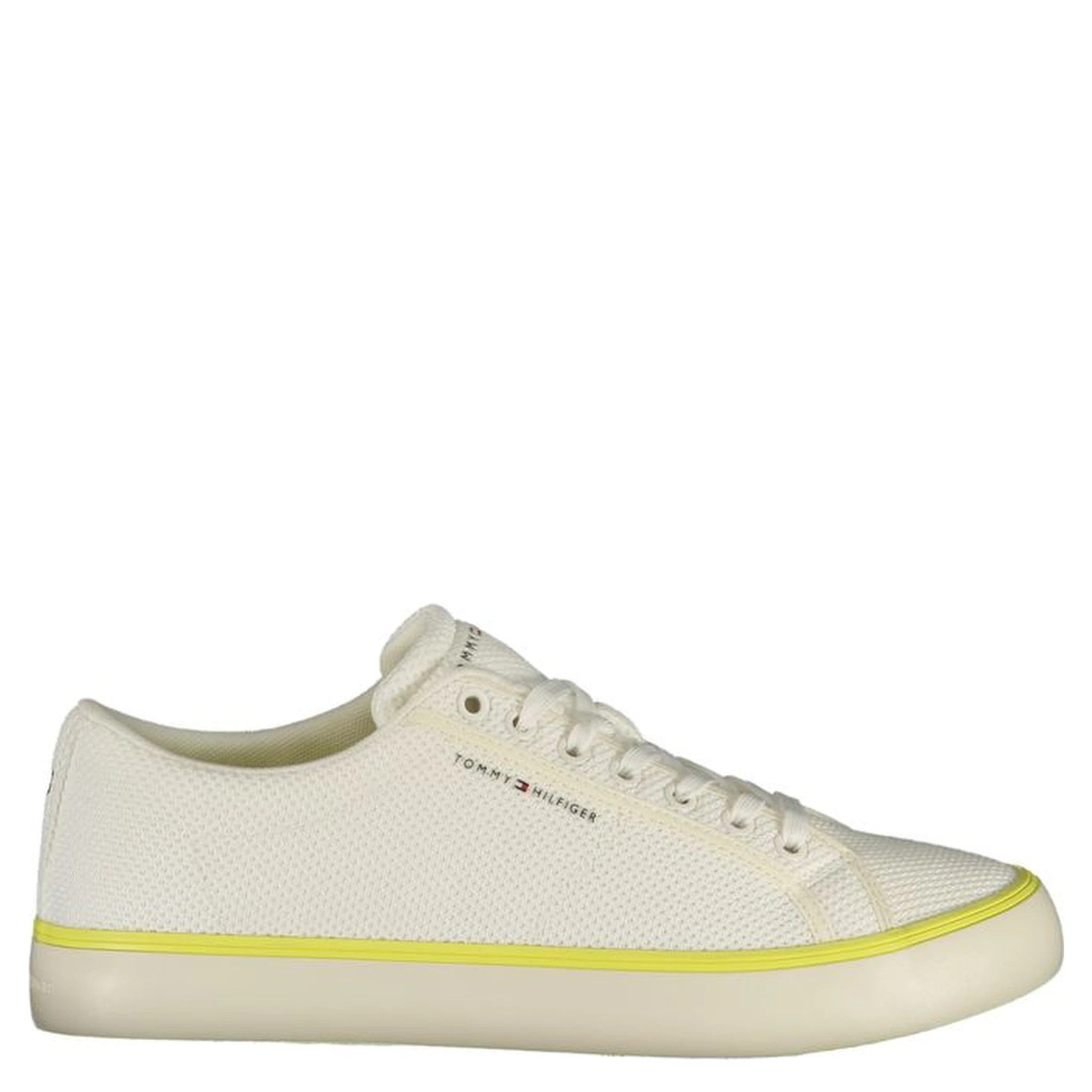 White Polyester Men Sneaker