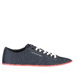 Blue Polyester Men's Sneaker
