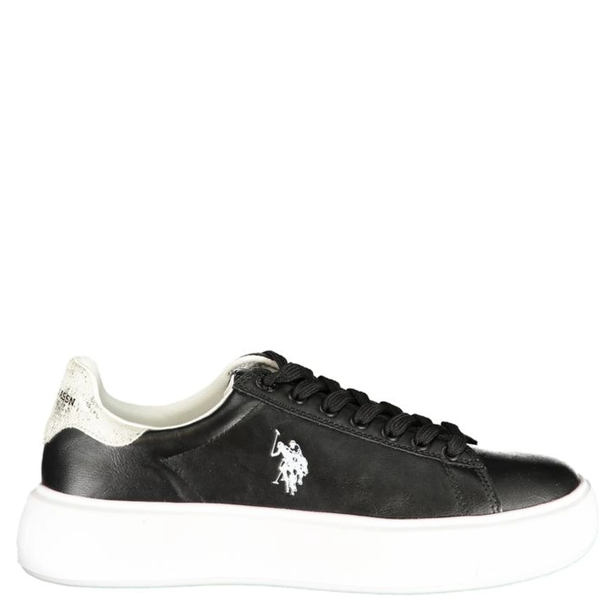 Black Polyurethane Women's Sneaker