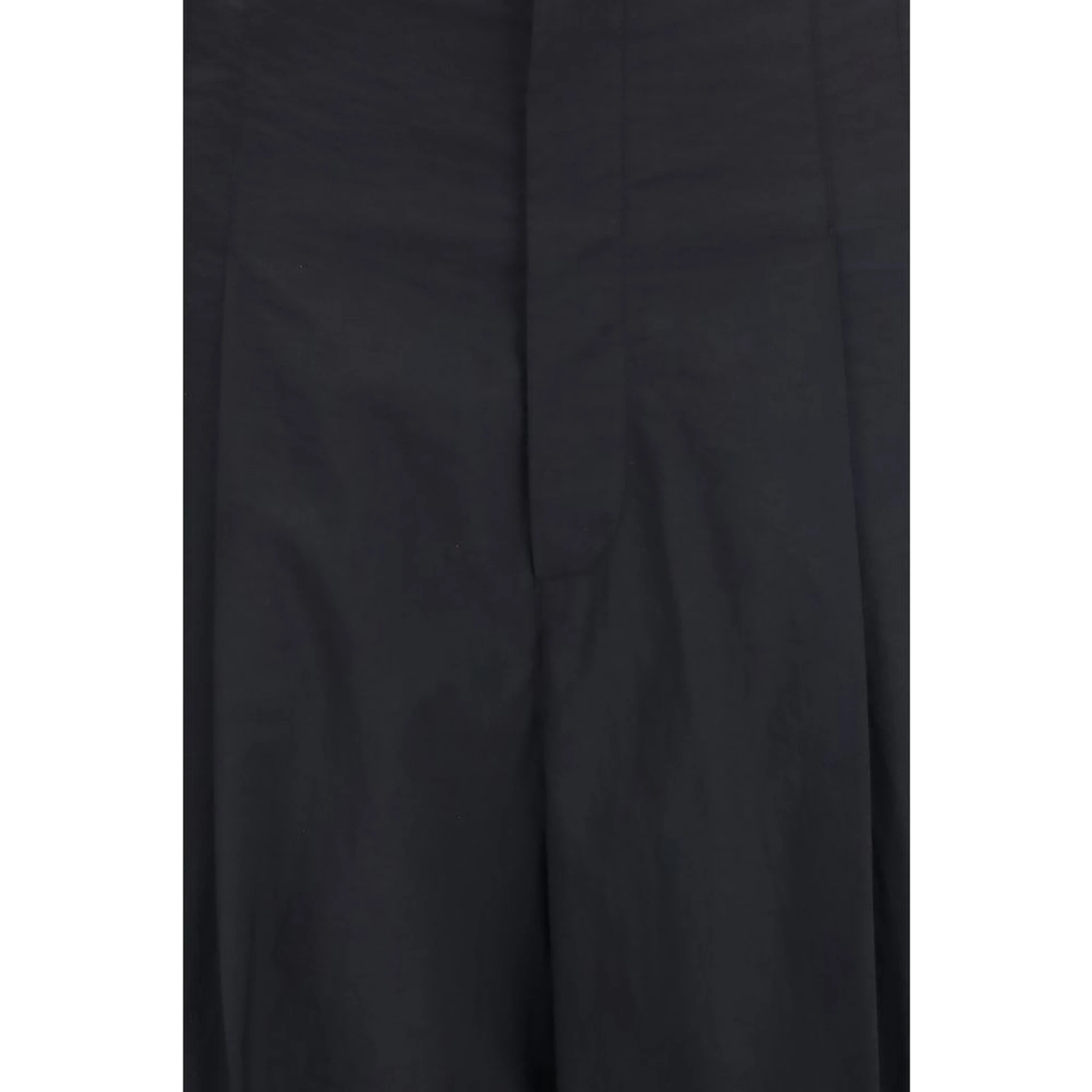 Black Cotton Casual Pants
