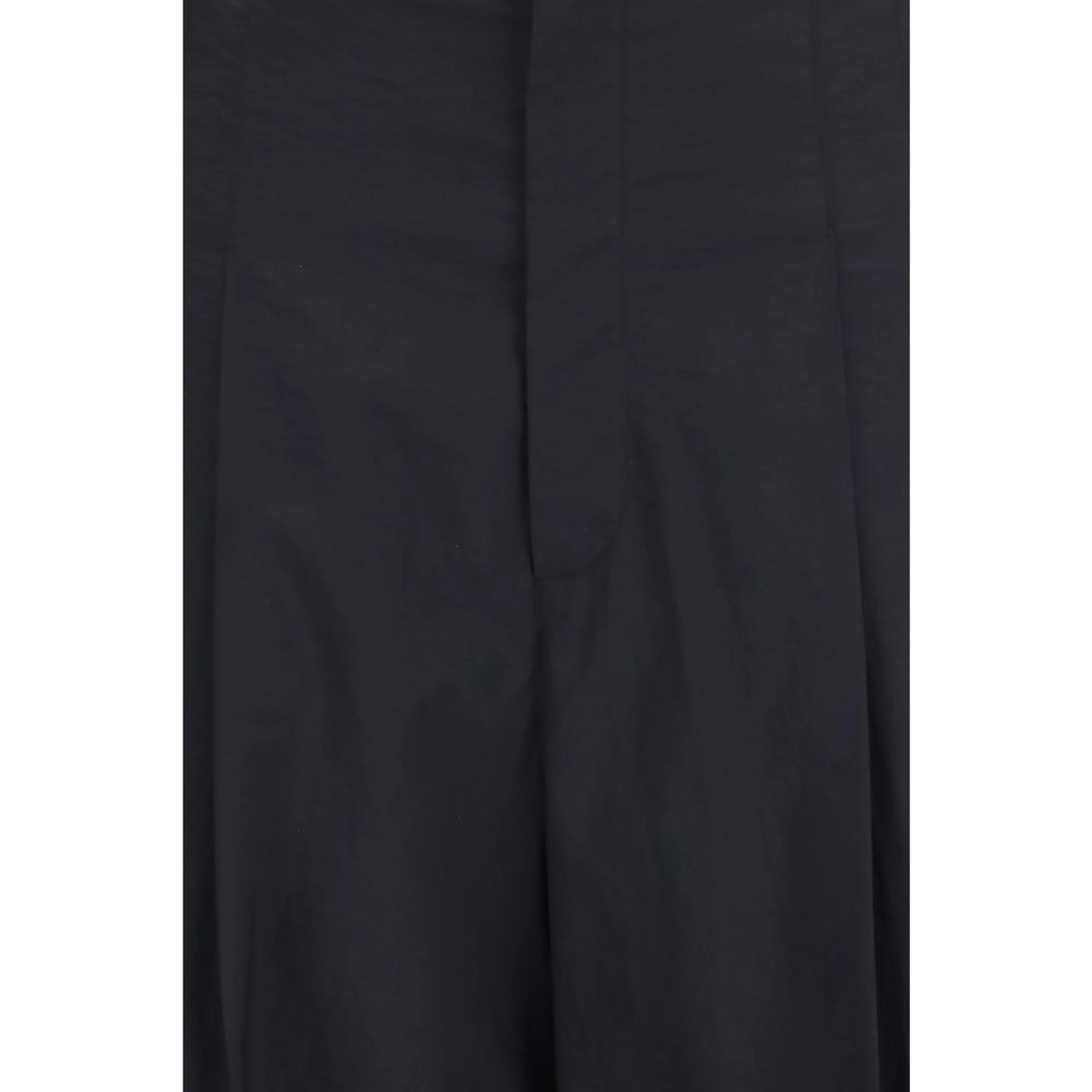 Black Cotton Casual Pants