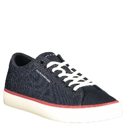 Blue Polyester Men's Sneaker