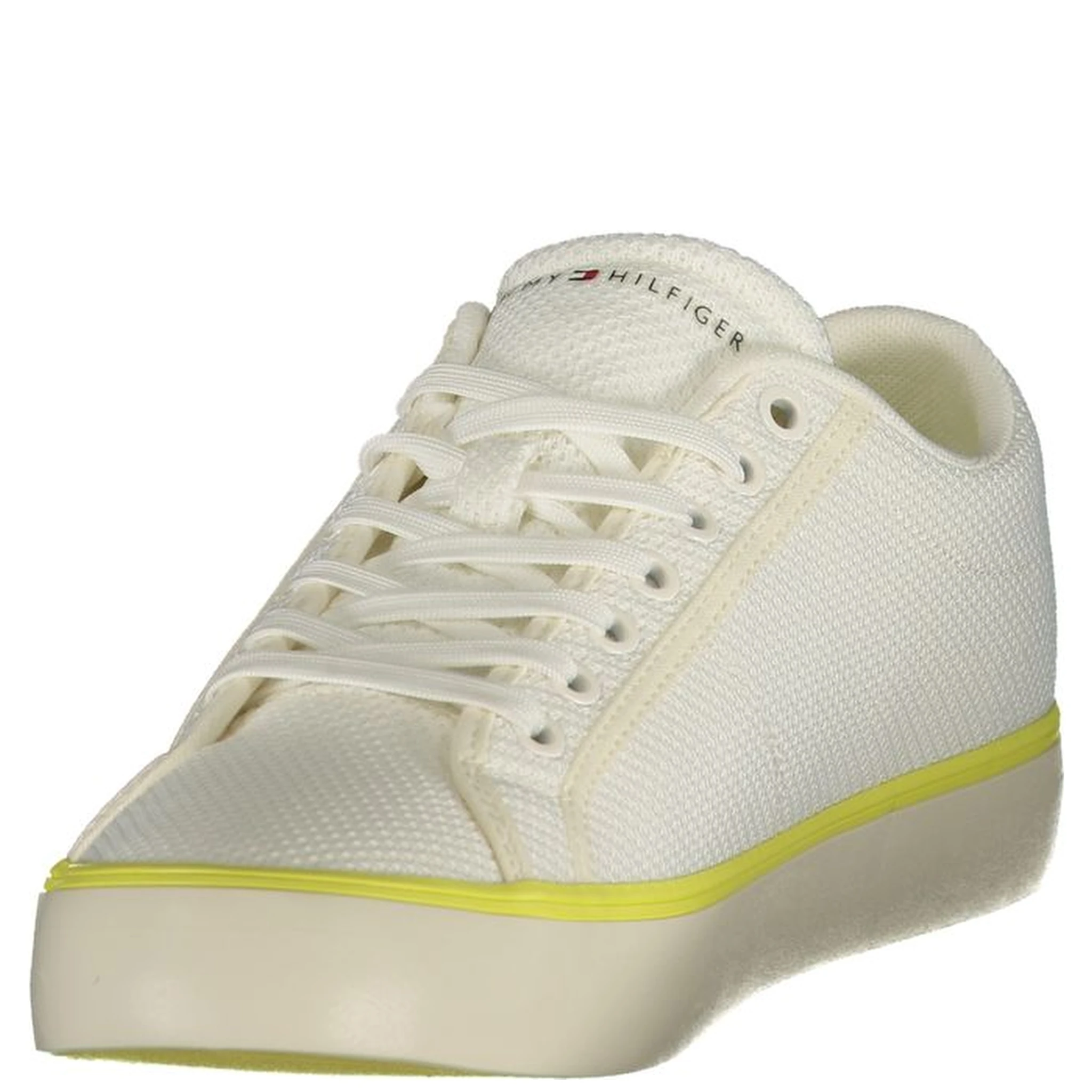 White Polyester Men Sneaker