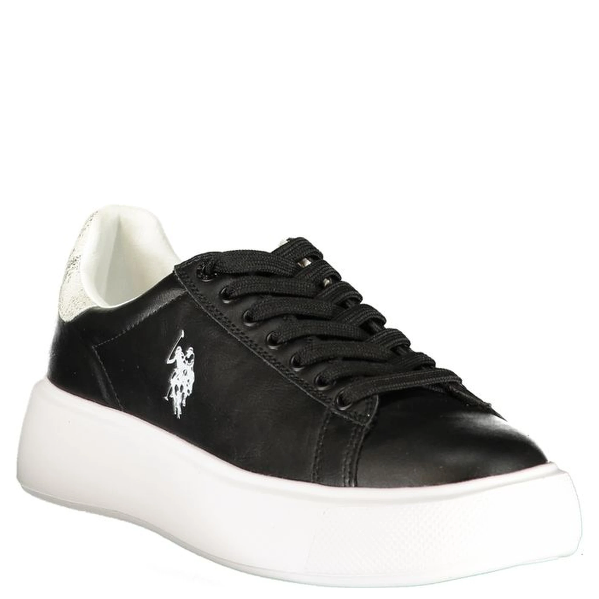 Black Polyurethane Women's Sneaker