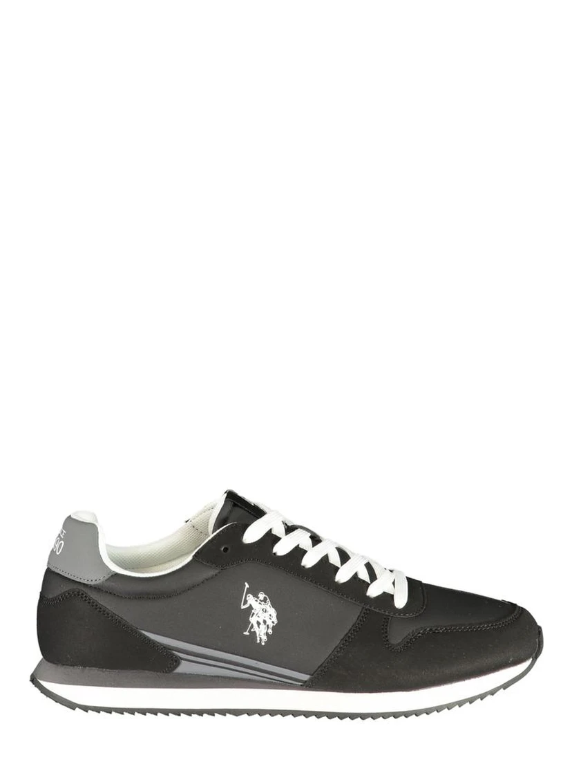 Black Polyurethane Men's Sneaker