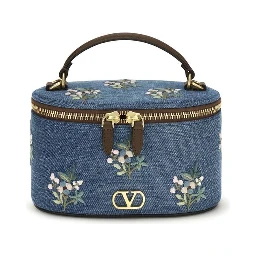 Blue Cotton Handbag