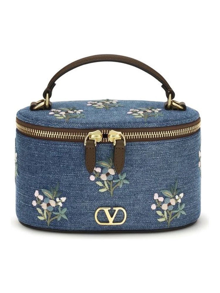 Blue Cotton Handbag