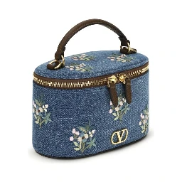 Blue Cotton Handbag