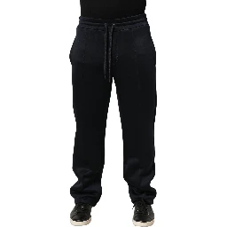 Black Polyester Jogger Men Sweatpants Pants