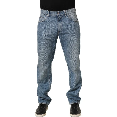 Light Blue Washed MidWaist Classic Denim Jeans