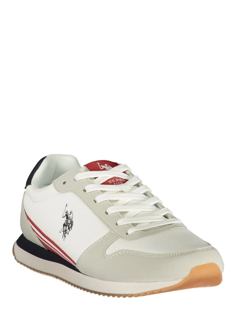 White Polyurethane Men's Sneaker