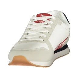 White Polyurethane Men's Sneaker